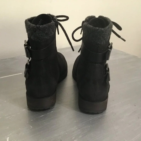 Crown Vintage Revival Biker Boots Studded Buckle Grunge Combat Bootie Sz 8 M - Picture 9 of 11